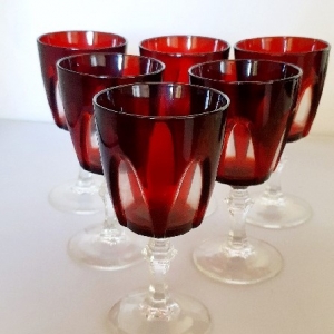 Rode glazen (6 stuks)